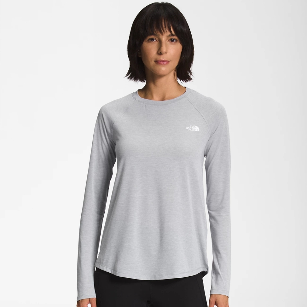 Grey North Face base layer size Large